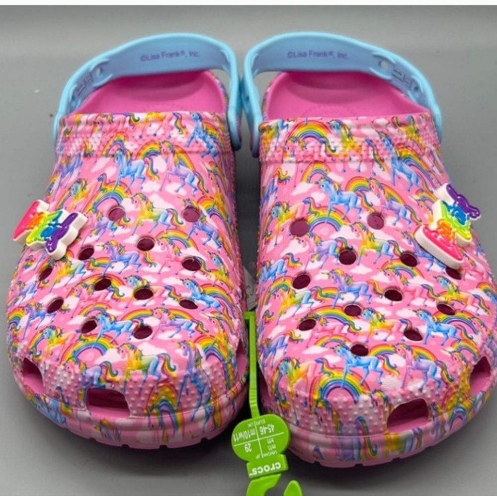 CROCS Adults Pink Rainbow Unicorn By Lisa Frank